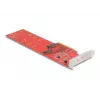 DeLOCK PCI Express x8 Karte auf 2 x interne NVMe M.2 Key M 110 mm Bifurcation Low Profile