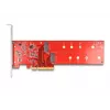 DeLOCK PCI Express x8 Karte auf 2 x interne NVMe M.2 Key M 110 mm Bifurcation Low Profile