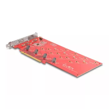 DeLOCK PCI Express x16 Card auf 4 x interne NVMe M.2 Key M 110 mm Bifurcation