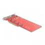 DeLOCK PCI Express x16 Card auf 4 x interne NVMe M.2 Key M 110 mm Bifurcation