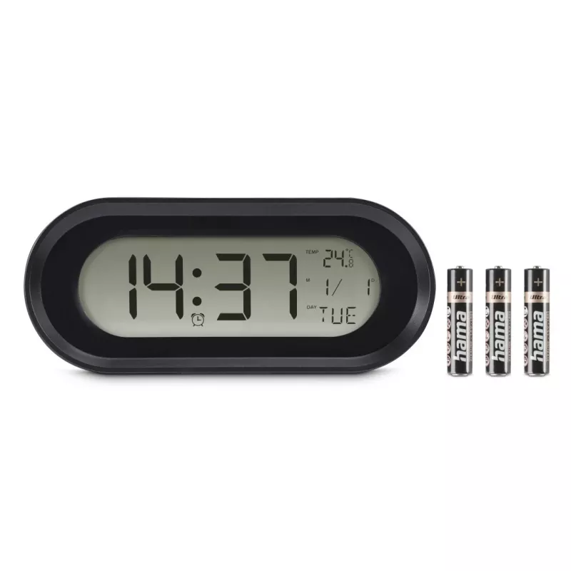 Hama Samos Digitaler Wecker Schwarz