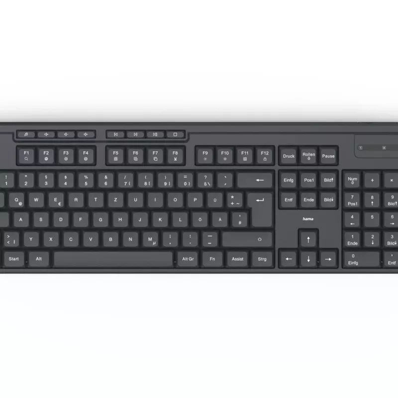Hama WK-200 Tastatur Home/Office RF Wireless QWERTZ Deutsch Schwarz