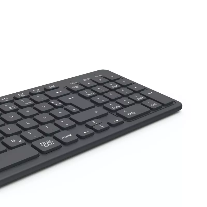 Hama WK-300 Tastatur Home/Office RF Wireless + Bluetooth QWERTZ Schwarz