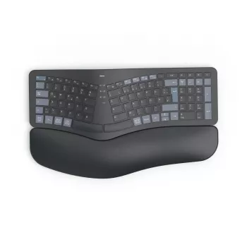 Hama WK-900 Ergo Tastatur Home/Office RF Wireless + Bluetooth QWERTZ Deutsch Schwarz, Blau, Dunkelgrau