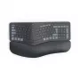 Hama WK-900 Ergo Tastatur Home/Office RF Wireless + Bluetooth QWERTZ Deutsch Schwarz, Blau, Dunkelgrau
