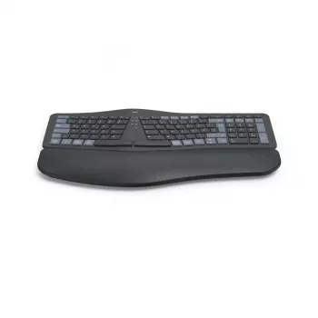 Hama WK-900 Ergo Tastatur Home/Office RF Wireless + Bluetooth QWERTZ Deutsch Schwarz, Blau, Dunkelgrau