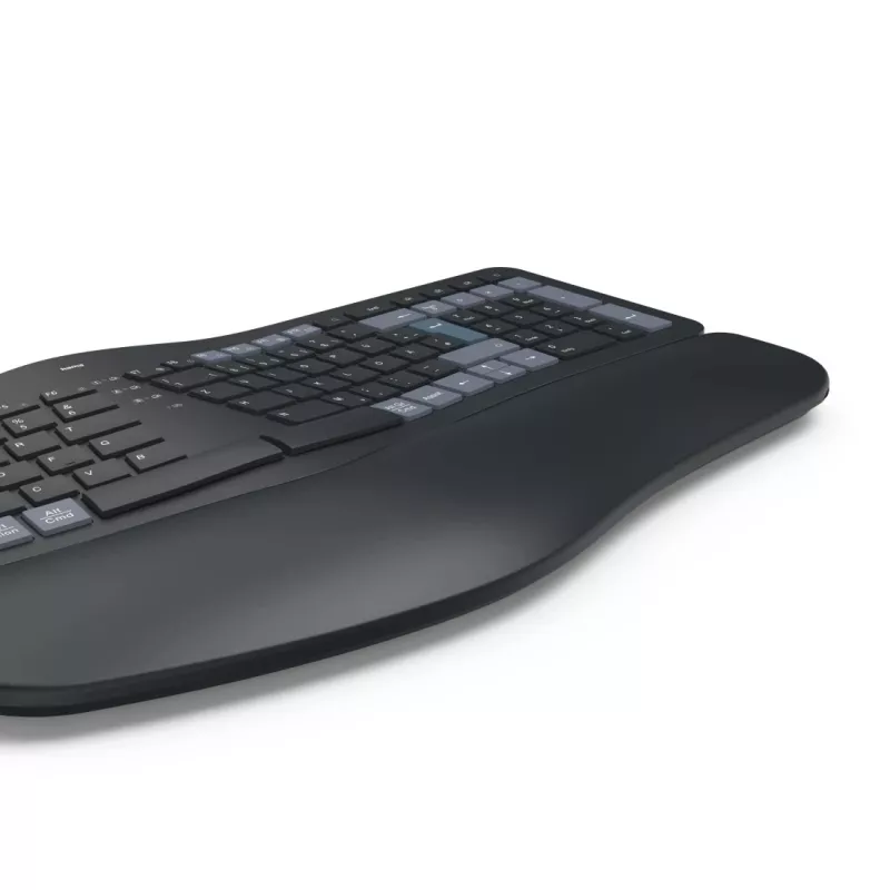 Hama WK-900 Ergo Tastatur Home/Office RF Wireless + Bluetooth QWERTZ Deutsch Schwarz, Blau, Dunkelgrau