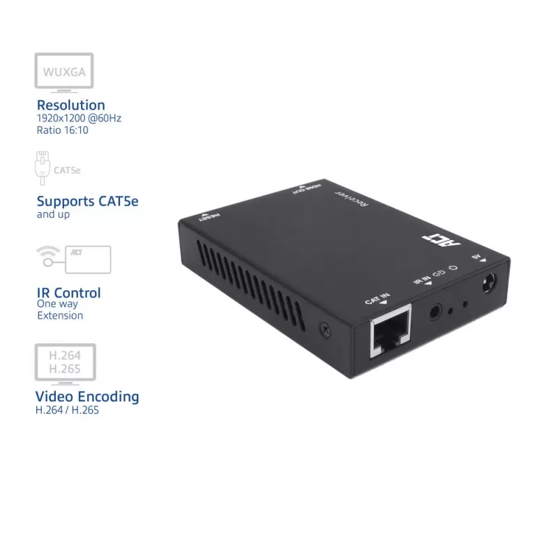 Receiver ACT AC7853 HDMI über CATx – Empfänger für HDMI-Signal über Ethernet bis zu 150 m
