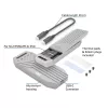 ACT USB 40 Gbit/s M.2 2280 NVMe / PCIe SSD-Gehäuse, werkzeuglos