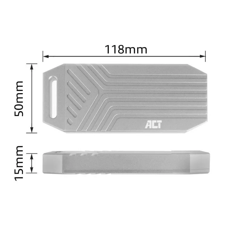ACT USB 40 Gbit/s M.2 2280 NVMe / PCIe SSD-Gehäuse, werkzeuglos
