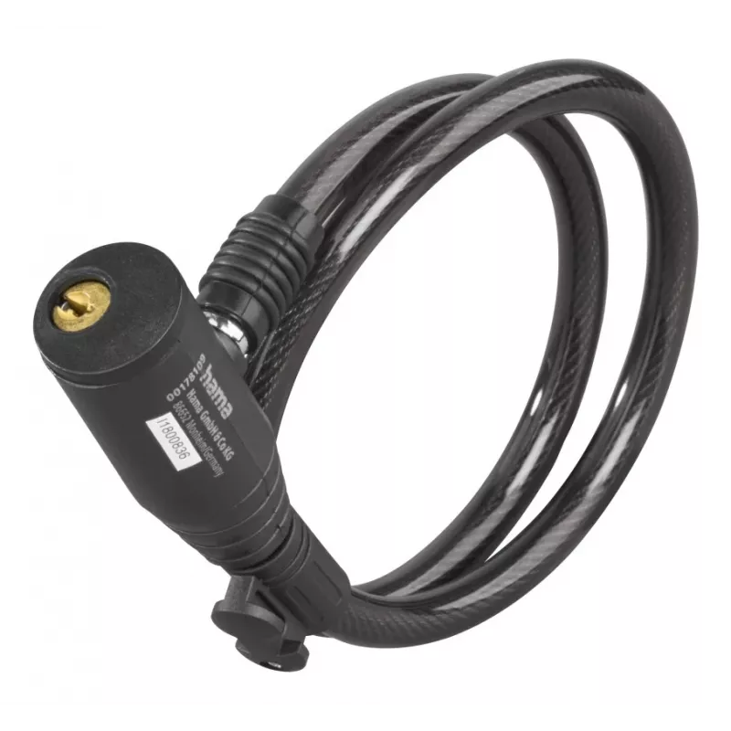 Hama 00178137 Fahrradschloss Schwarz 650 mm Kabelschloss