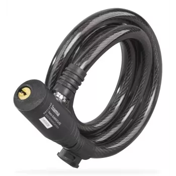 Hama 00178136 Fahrradschloss Schwarz 1200 mm Kabelschloss