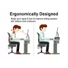 Monitorständer EQUIP ergonomischer Monitorständer mit USB (USB-A x4, USB-C x1), freistehend, 25 kg, schwarz