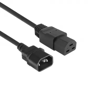 Netzkabel ACT C14 auf C21 IEC60320, 2 m, 250 V, 10 A, schwarz