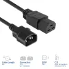 Netzkabel ACT C14 auf C21 IEC60320, 2 m, 250 V, 10 A, schwarz