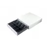 Kassenschublade EQUIP 351011, manuelle/automatische Kassenschublade, 4 Geldschein- / 8 Münzfächer, Metall, weiß, 420×405×110 mm