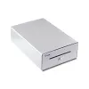 Equip Kassenschublade für Kassensysteme (POS), 4 Geldschein-/4 Münzfächer, herausnehmbare Münzschlitze, RJ11-Anschluss, Aluminium