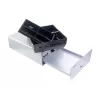 Equip Kassenschublade für Kassensysteme (POS), 4 Geldschein-/4 Münzfächer, herausnehmbare Münzschlitze, RJ11-Anschluss, Aluminium