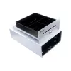 Equip Kassenschublade für Kassensysteme (POS), 4 Geldschein-/4 Münzfächer, herausnehmbare Münzschlitze, RJ11-Anschluss, Aluminium