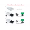 Equip Kassenschublade für Kassensysteme (POS), 4 Geldschein-/4 Münzfächer, herausnehmbare Münzschlitze, RJ11-Anschluss, Aluminium