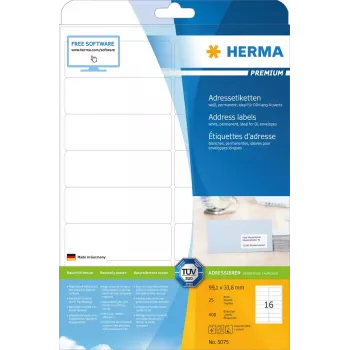 Adressetiketten Premium HERMA A4 99,1x33,8 mm 400 Stk.