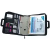 WEDO personal organizer 58 601 — Dokumentenmappe aus Kunststoff und Polyester für A4 mit Visitenkartenfach, schwarz