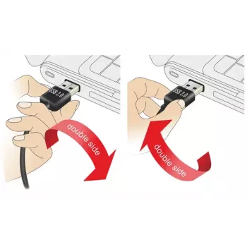 USB-Kabel DeLOCK 5m USB 2.0 A - Mini-USB m/m 83381 Schwarz