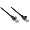 Intellinet Netzwerk-Patchkabel, Cat5e, 0,25 m, Schwarz, CCA, U/UTP, PVC, RJ45, vergoldete Kontakte, rastnasenschutz, Knickschutztülle, lebenslange Garantie