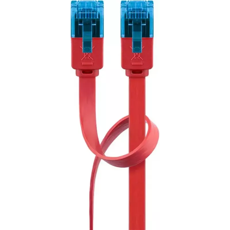 Flaches Patchkabel Goobay CAT 6A U/UTP Rot 0,5 m