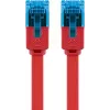 Flaches Patchkabel Goobay CAT 6A U/UTP Rot 0,5 m