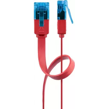 Flaches Patchkabel Goobay CAT 6A U/UTP Rot 0,5 m