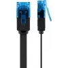 Flach-Patchkabel Goobay CAT 6A U/UTP 0,5 m Schwarz
