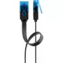 Flach-Patchkabel Goobay CAT 6A U/UTP 0,5 m Schwarz
