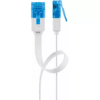 Netzwerkkabel Goobay CAT 6A Flach-Patchkabel RJ-45 Cat6a 0,5 m Weiß
