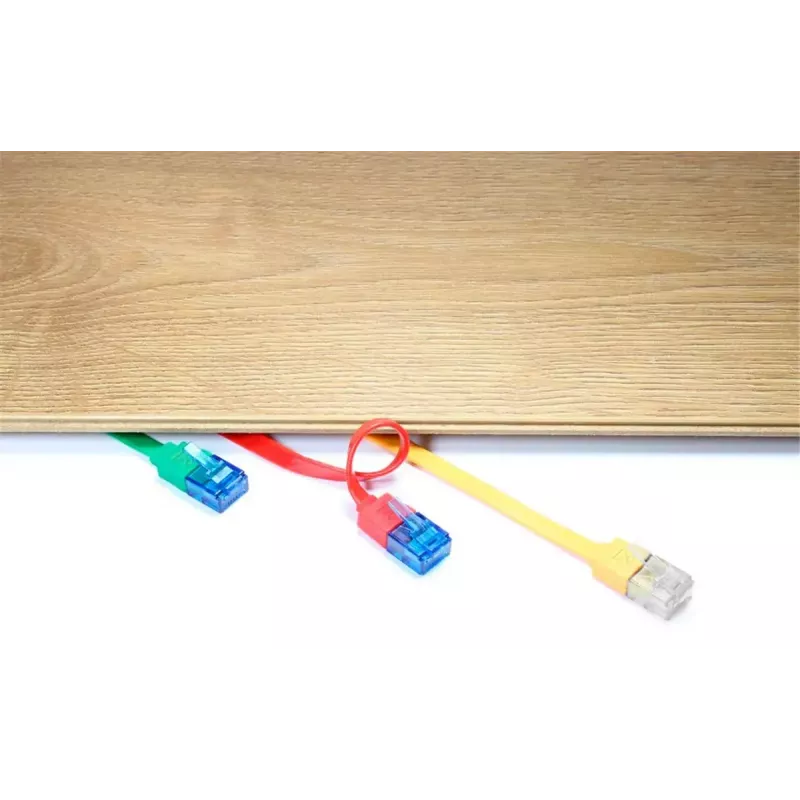 Flaches Patchkabel Goobay CAT 6A U/UTP Blau 1m