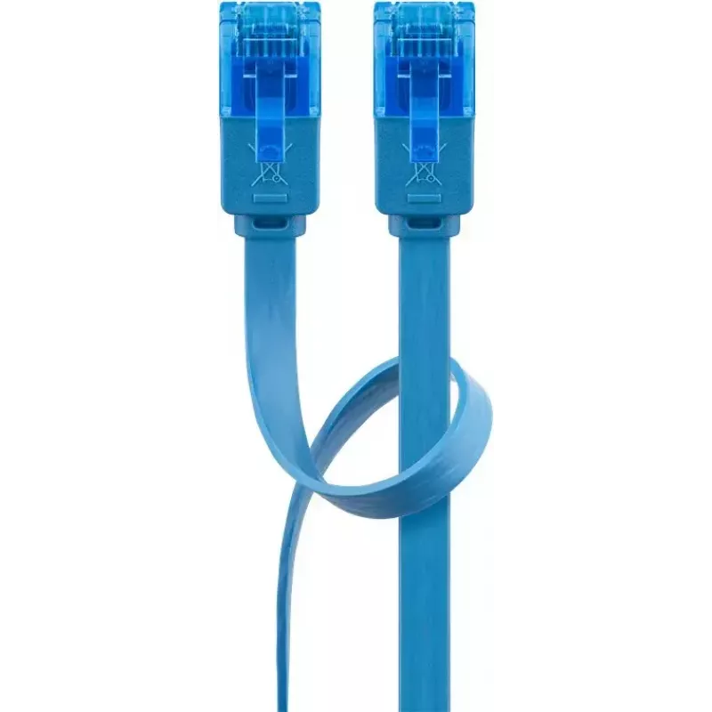 Flaches Patchkabel Goobay CAT 6A U/UTP Blau 1m