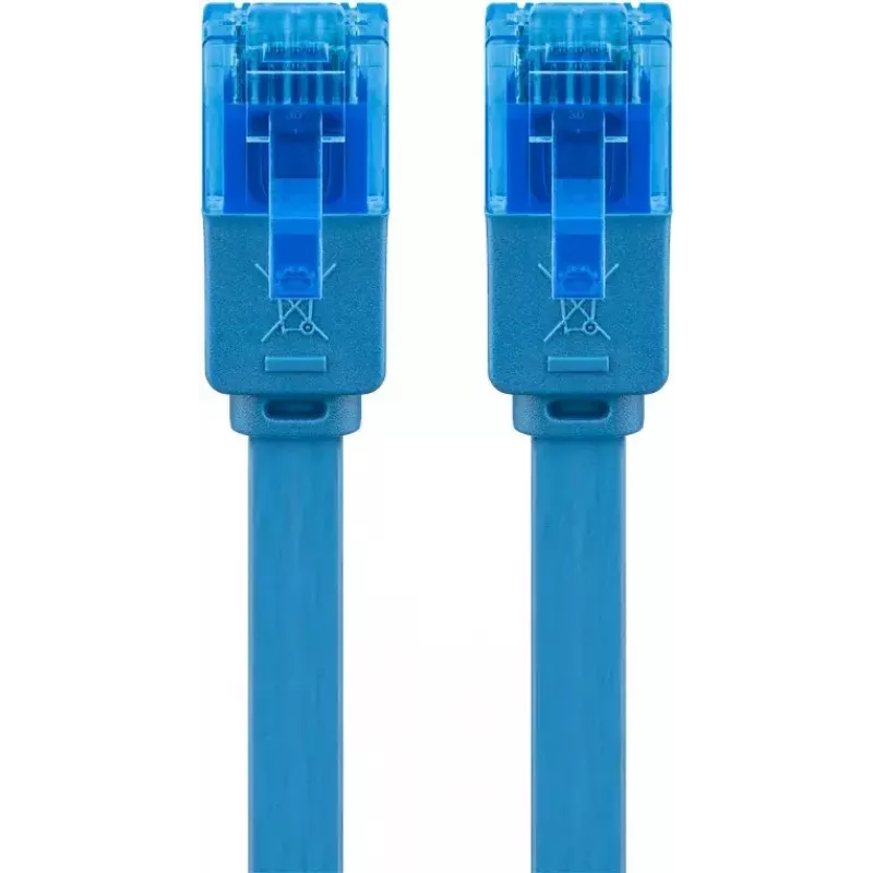 Flaches Patchkabel Goobay CAT 6A U/UTP Blau 1m