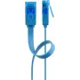 Flaches Patchkabel Goobay CAT 6A U/UTP Blau 1m
