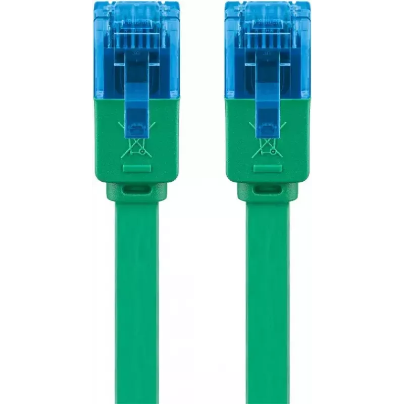 Goobay CAT 6A Flach-Patchkabel U/UTP 1m Grün RJ-45