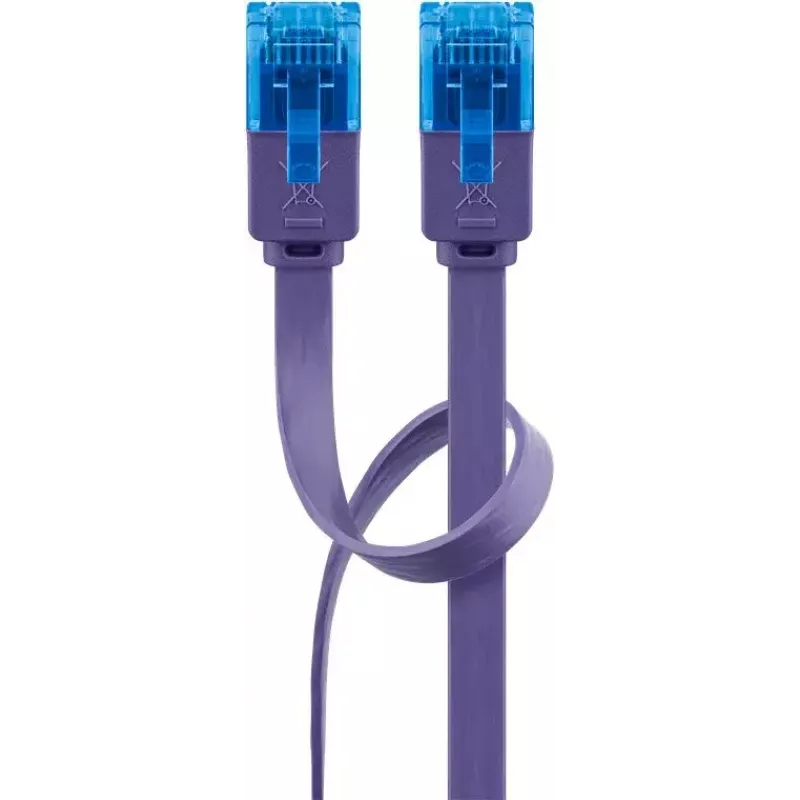 Flach-Patchkabel Goobay CAT 6A U/UTP Violett 1m