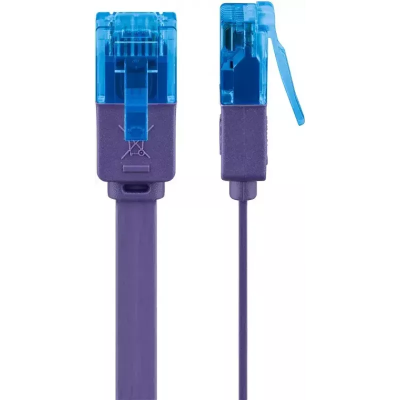 Flach-Patchkabel Goobay CAT 6A U/UTP Violett 1m