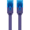 Flach-Patchkabel Goobay CAT 6A U/UTP Violett 1m