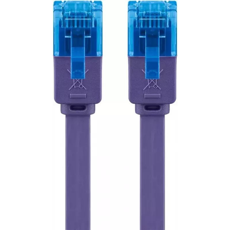 Flach-Patchkabel Goobay CAT 6A U/UTP Violett 1m