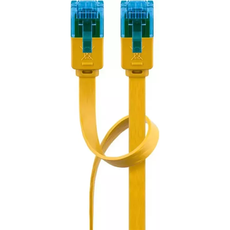 Flaches Patchkabel Goobay CAT 6A U/UTP Gelb 2m