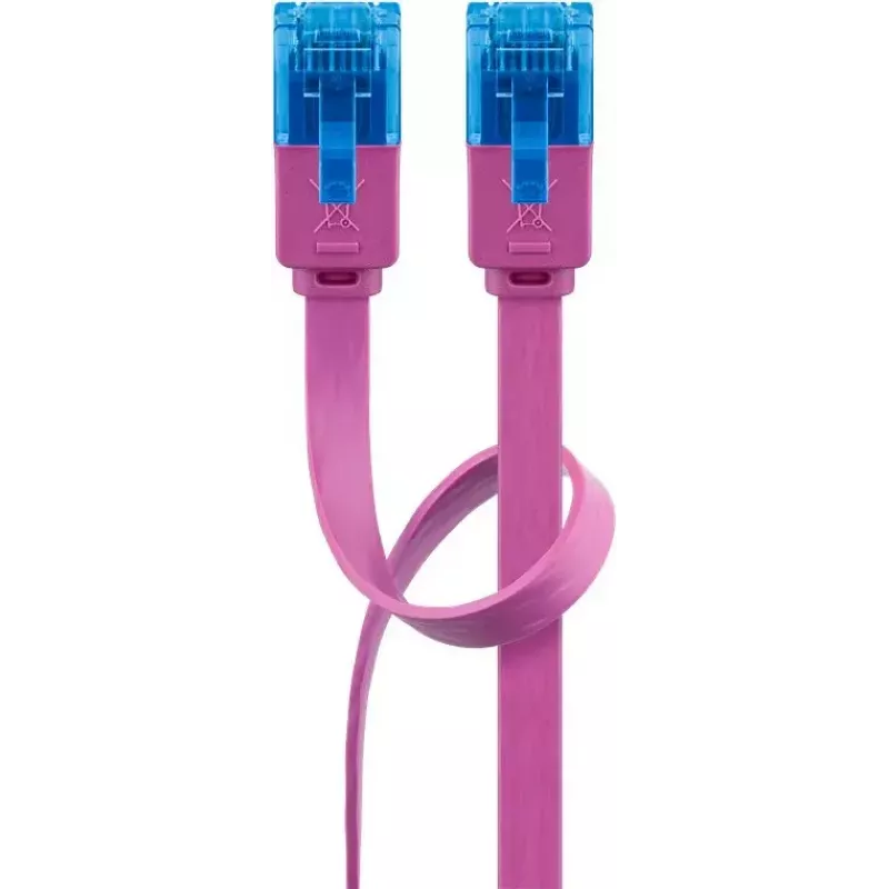 Flaches Patchkabel Goobay CAT 6A U/UTP Magenta 2m
