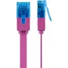 Flaches Patchkabel Goobay CAT 6A U/UTP Magenta 2m