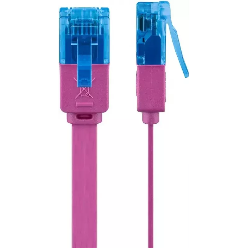 Flaches Patchkabel Goobay CAT 6A U/UTP Magenta 2m