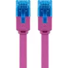 Flaches Patchkabel Goobay CAT 6A U/UTP Magenta 2m