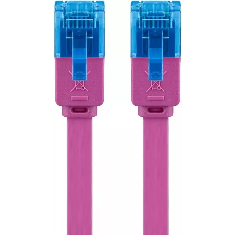 Flaches Patchkabel Goobay CAT 6A U/UTP Magenta 2m