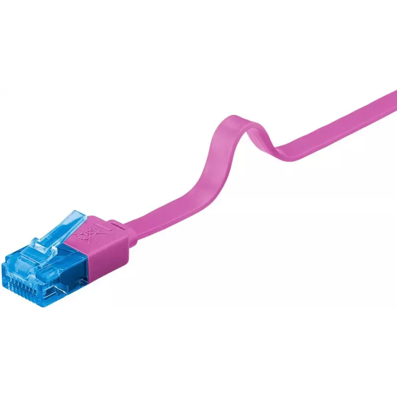 Flaches Patchkabel Goobay CAT 6A U/UTP Magenta 2m